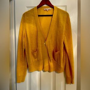 Vanessa Bruno mustard linen and polyamide cardigan size small